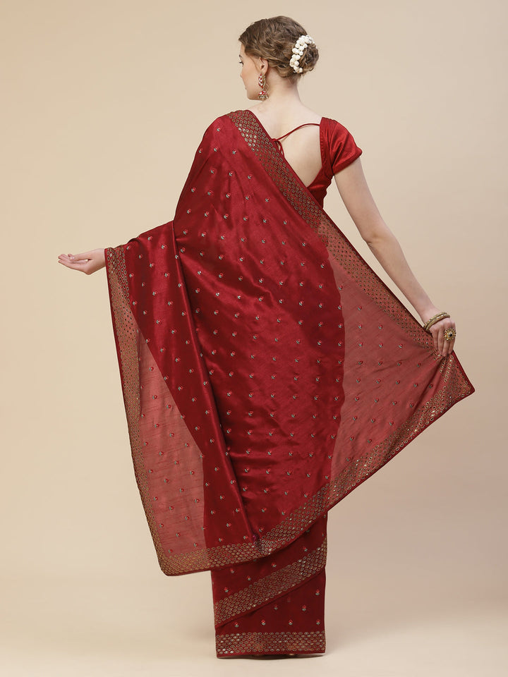 Resham Booti Tussar Embroidered Saree