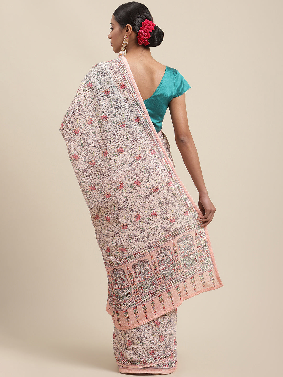 Digital Printed Sequence Georgette Saree