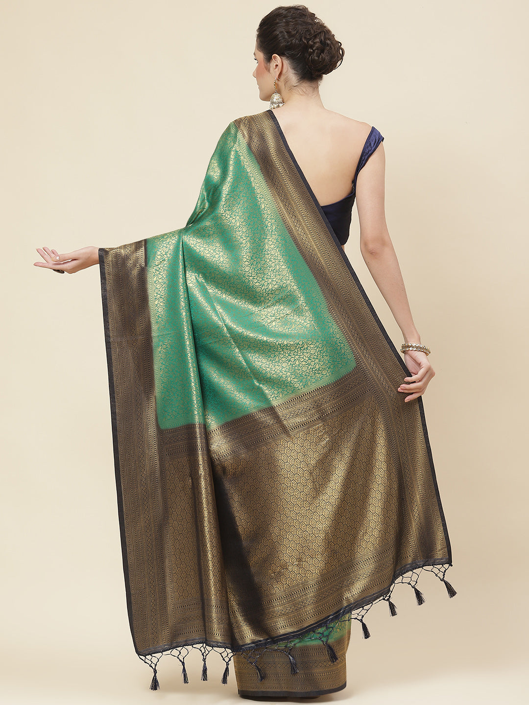 Zari Jaal Woven Handloom Saree