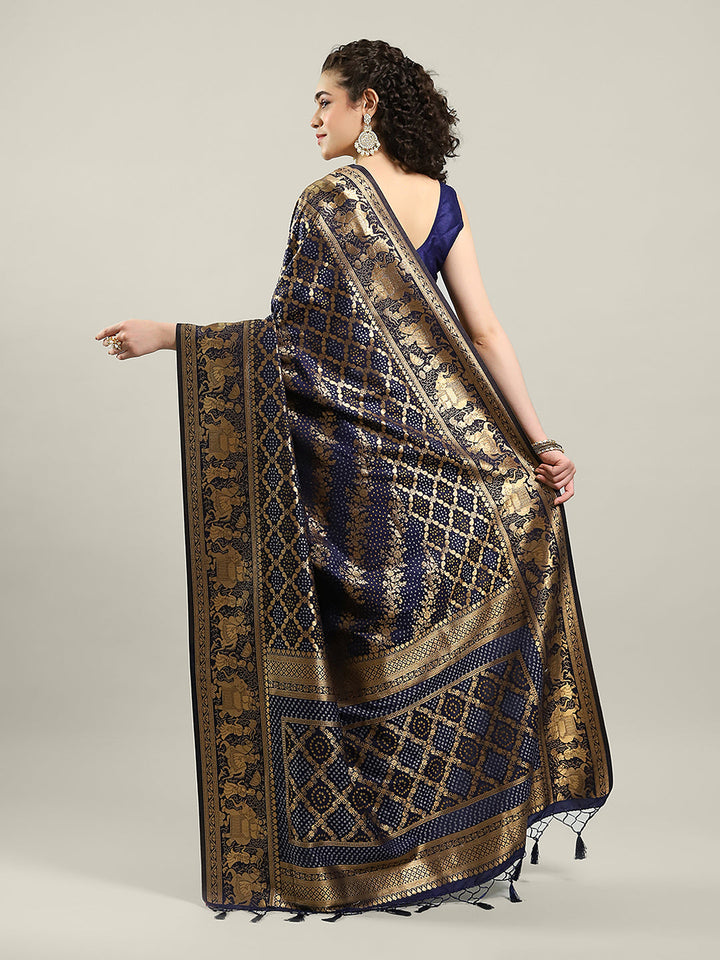 Zari Jaal Art Silk Woven Saree