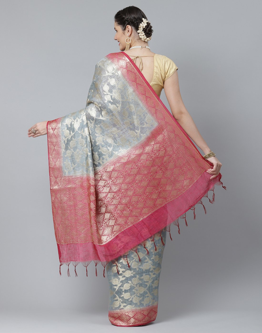 Cotton Linen Saree