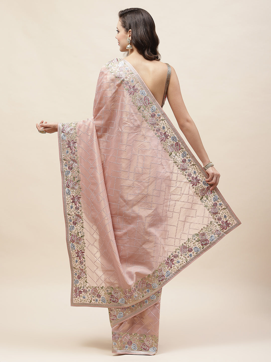 Resham Jaal Embroidery Banarsi Saree