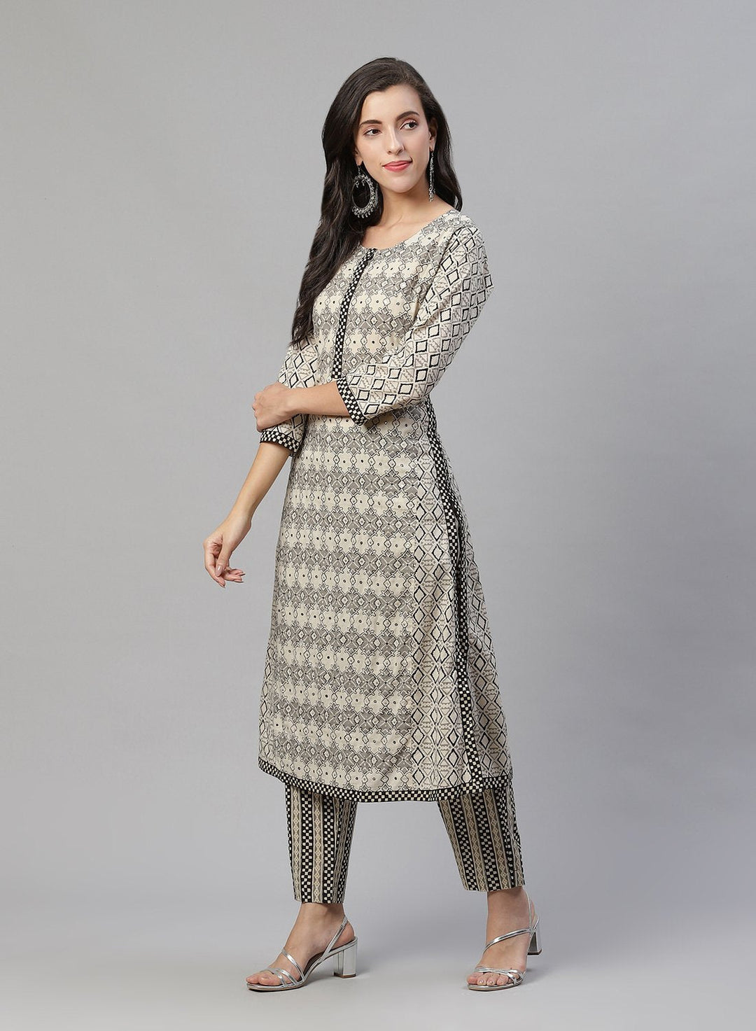 Printed Cotton Kurti With Pant