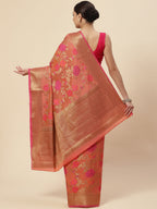 Floral Zari Jaal Cotton Woven Saree