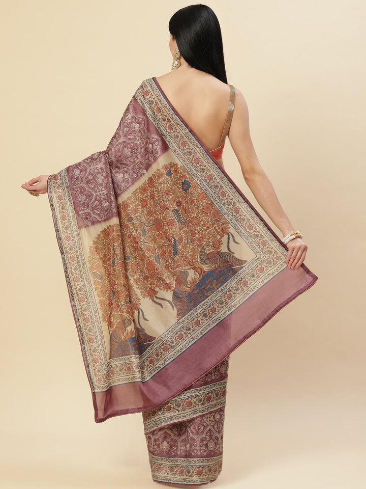 Printed Tussar Saree