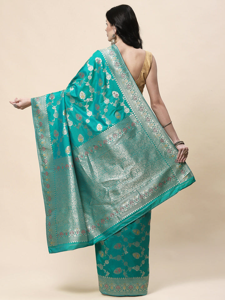 Zari Jaal Woven Art Silk Banarsi Saree