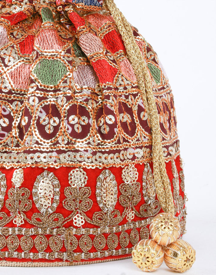 Multi-coloured potli Bag