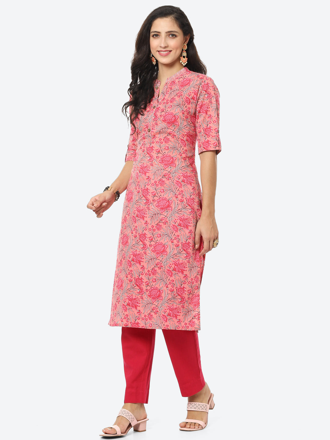 Floral Printed Cotton Kurti