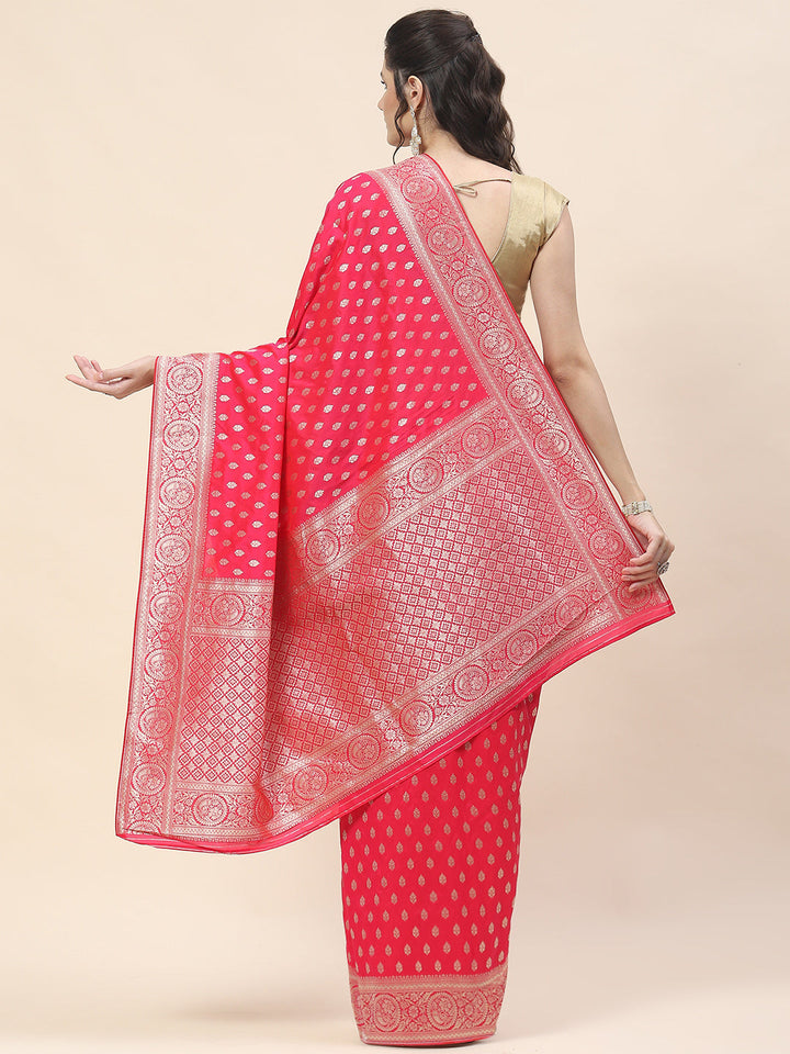 Zari Booti Woven Art Silk Banarsi Saree