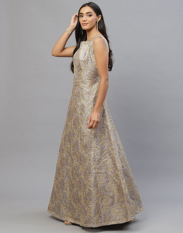Assorted Cotton Chanderi Long Dress
