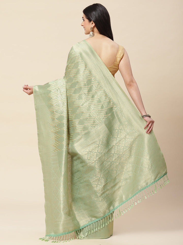 Zari Jaal Woven Cotton Saree
