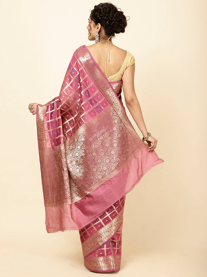 Zari Jaal Woven Cotton Saree