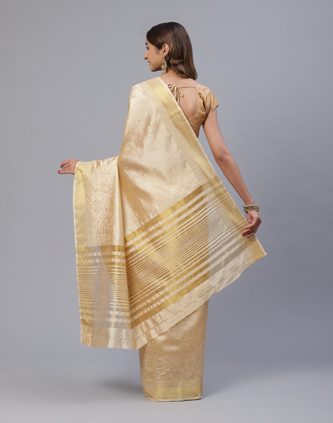 Woven Embroidered Art Handloom Saree