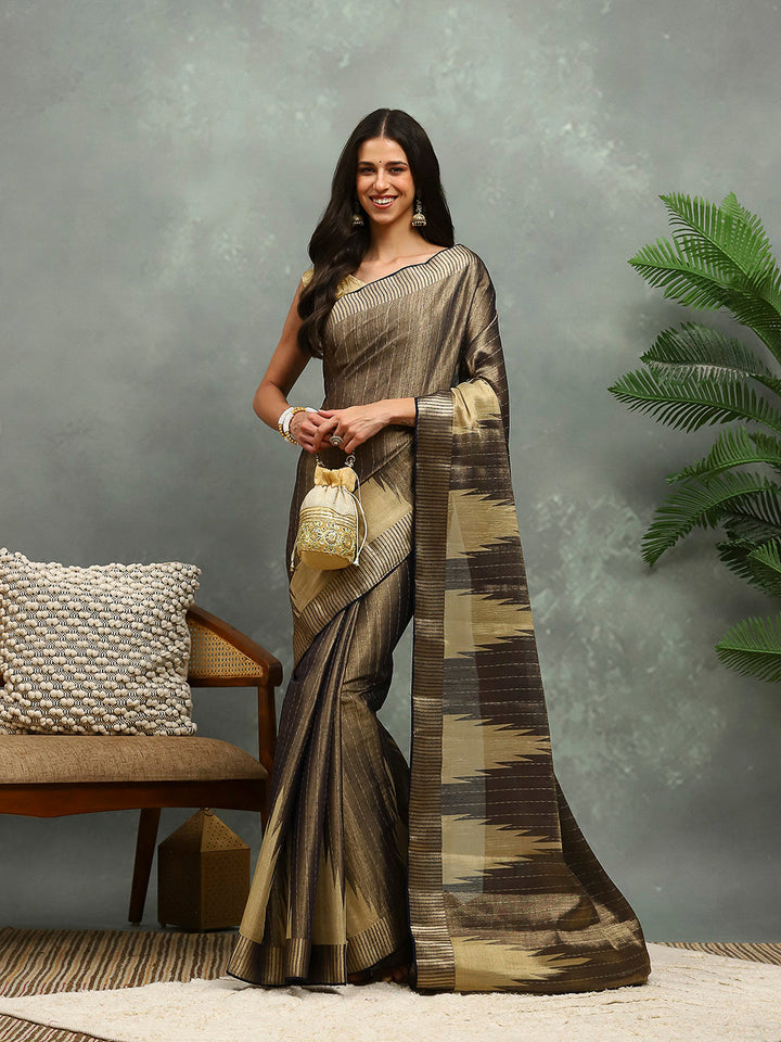 Zaari Border Art Silk Saree