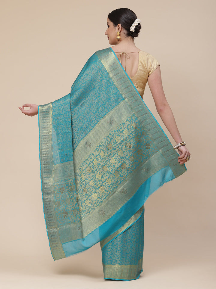 Stone Work Georgette Plain Saree