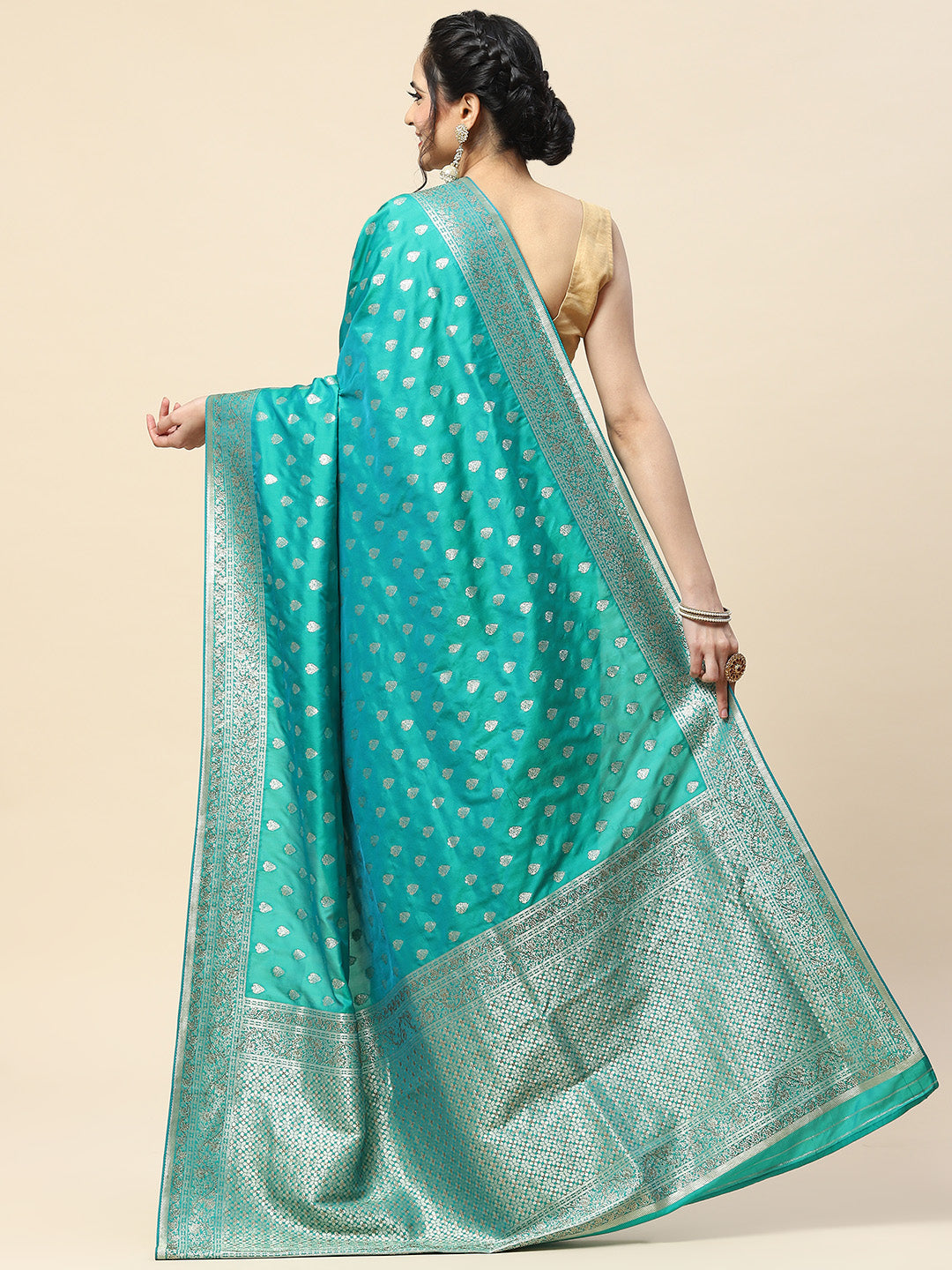 Swarovski Embroidered Banarasi Handloom Saree