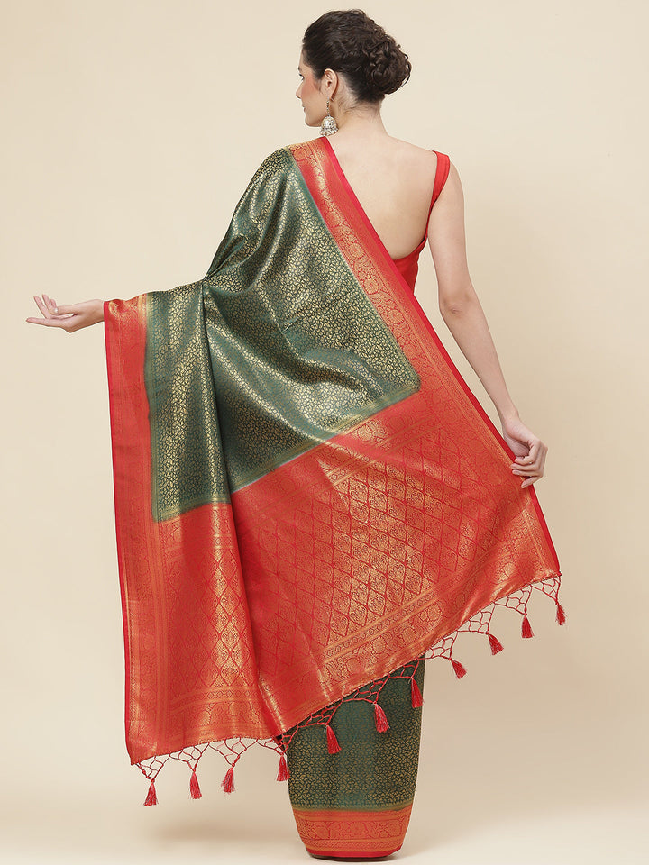 Zari Jaal Woven Handloom Saree