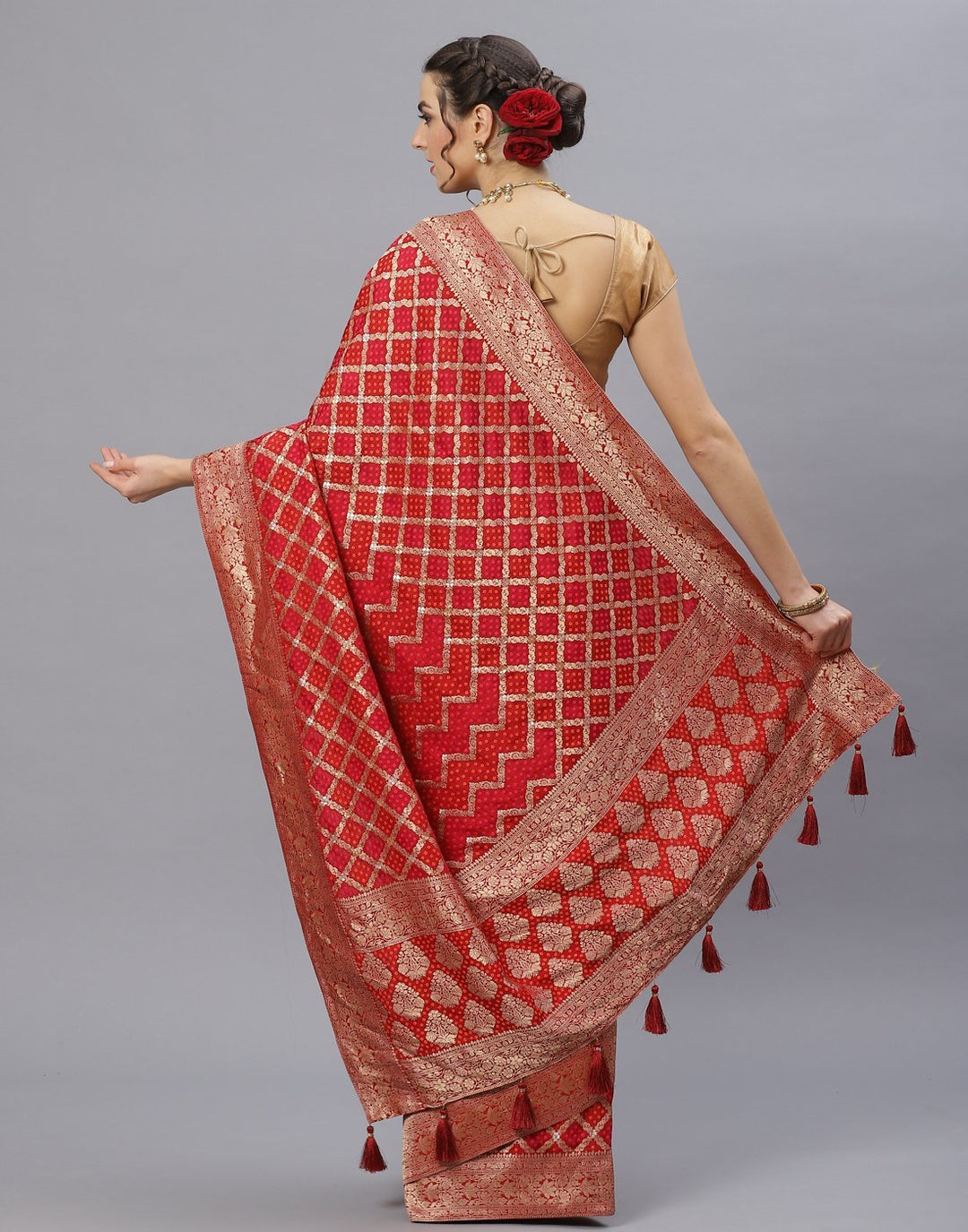 Banarasi Art maroon Handloom