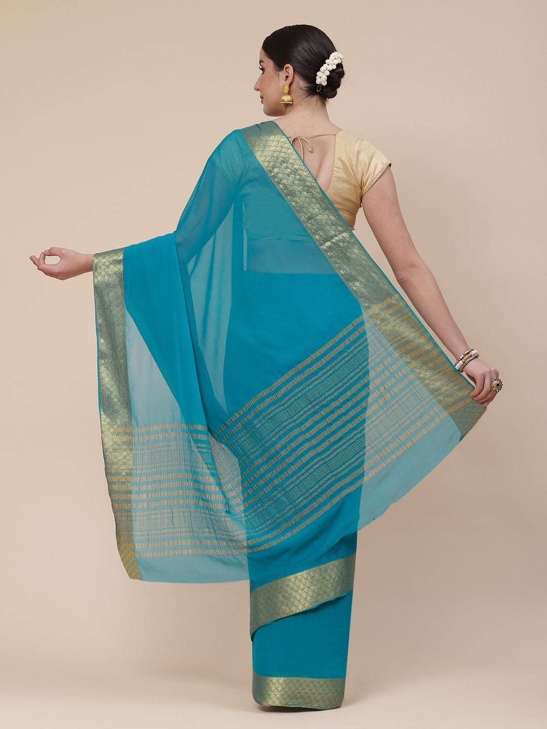 Chiffon Plain Saree