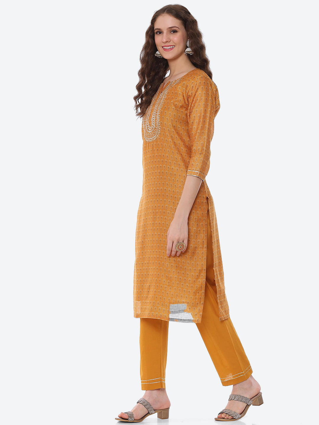 Gota Work Chanderi Kurta With Pant