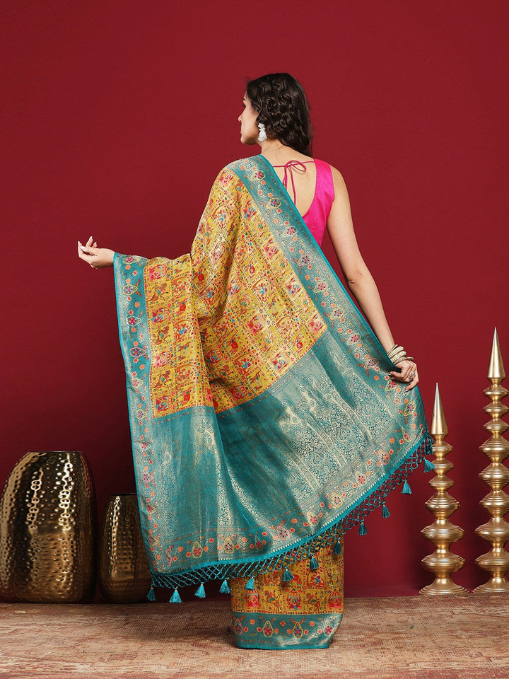 Woven Design Satin Saree