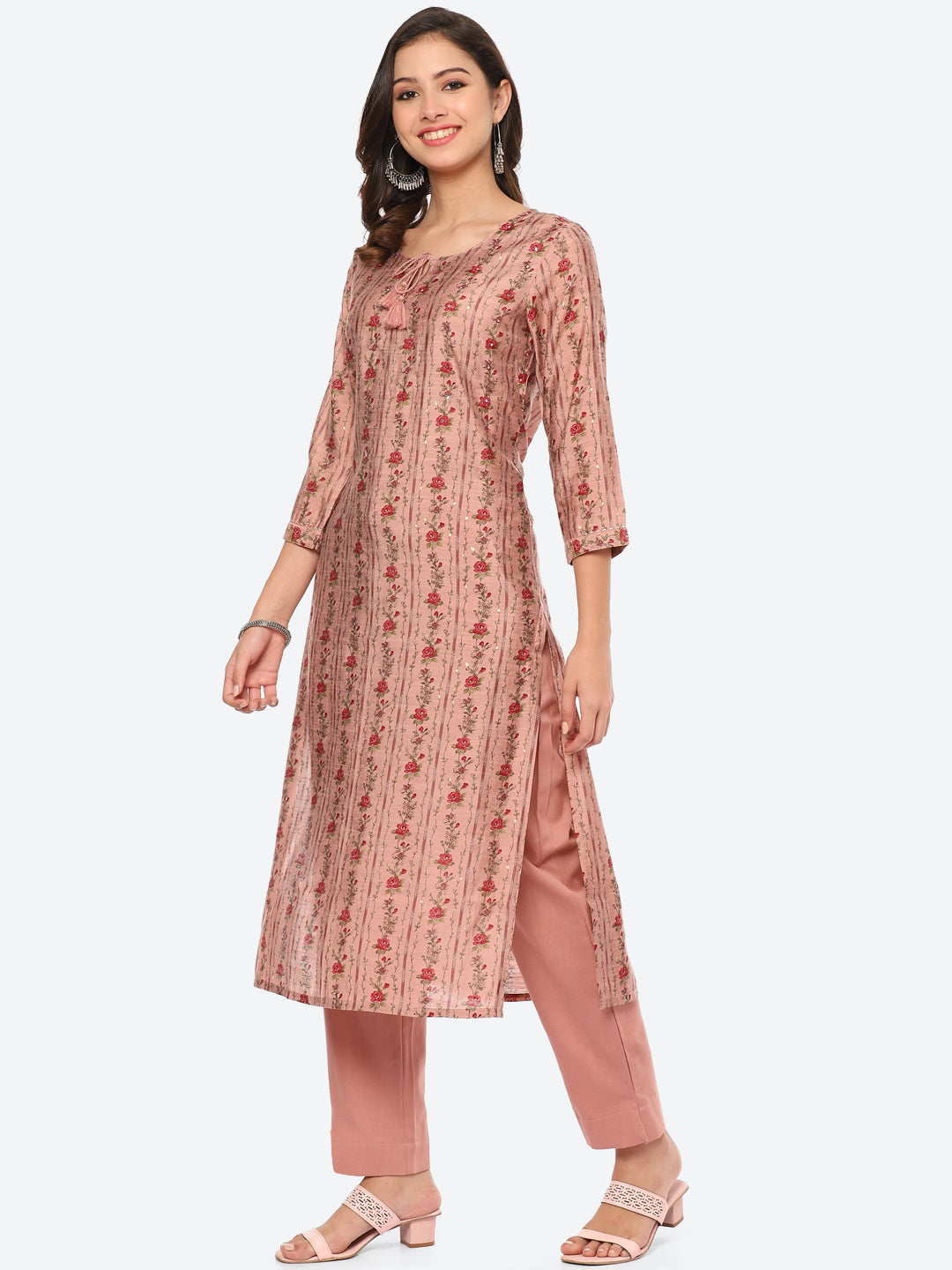 Printed Muslin Kurta With Pant