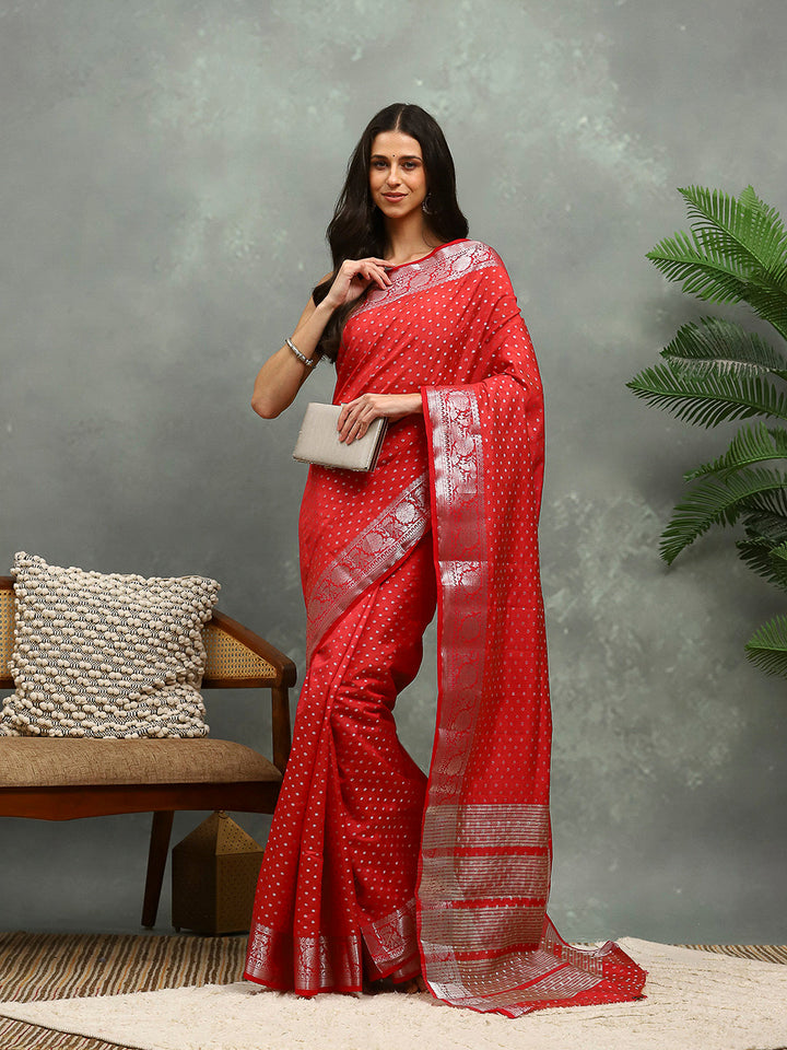 Woven Booti Art Silk Saree