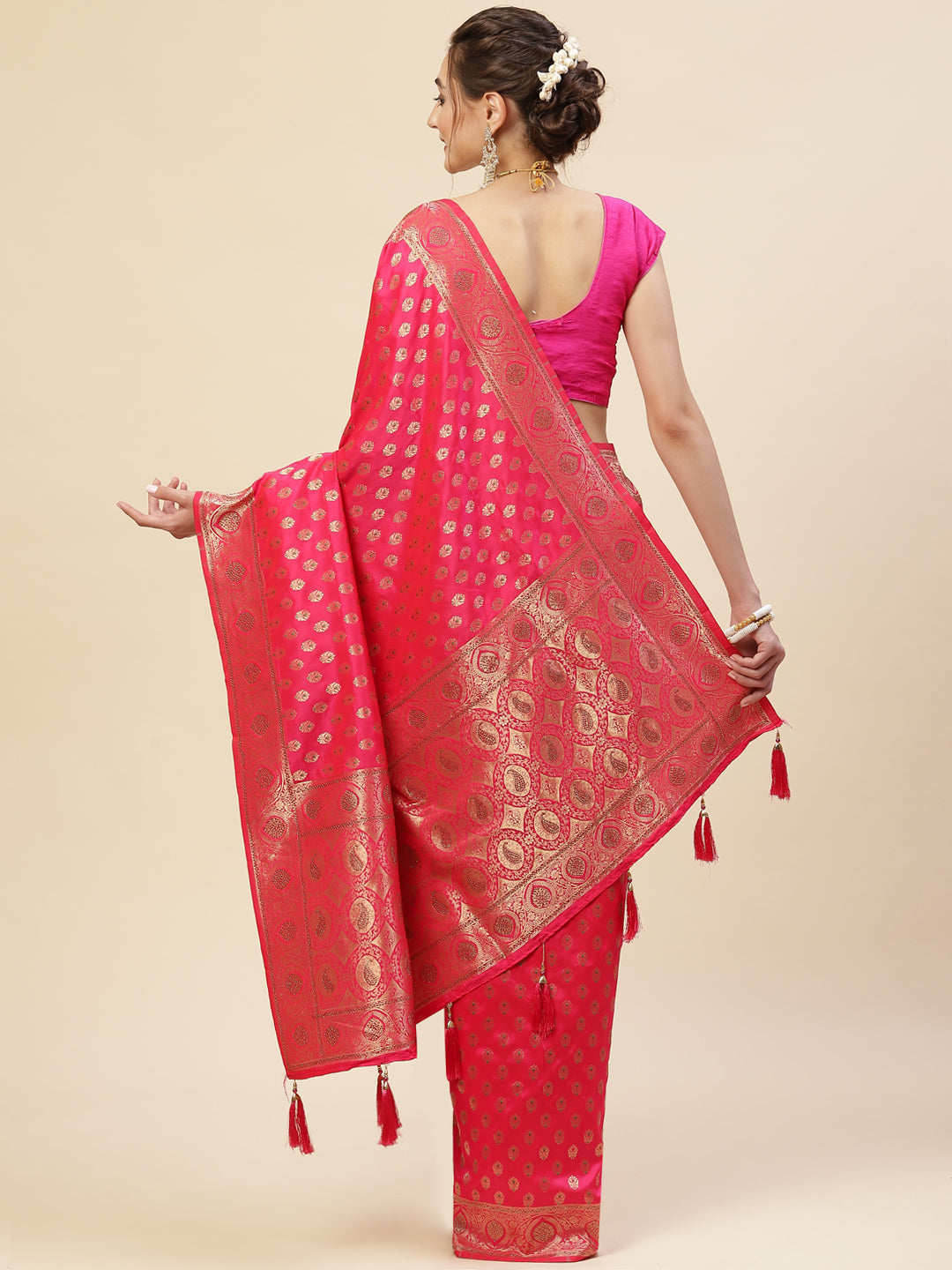 Stone Jaal Embroidered Banarasi Saree