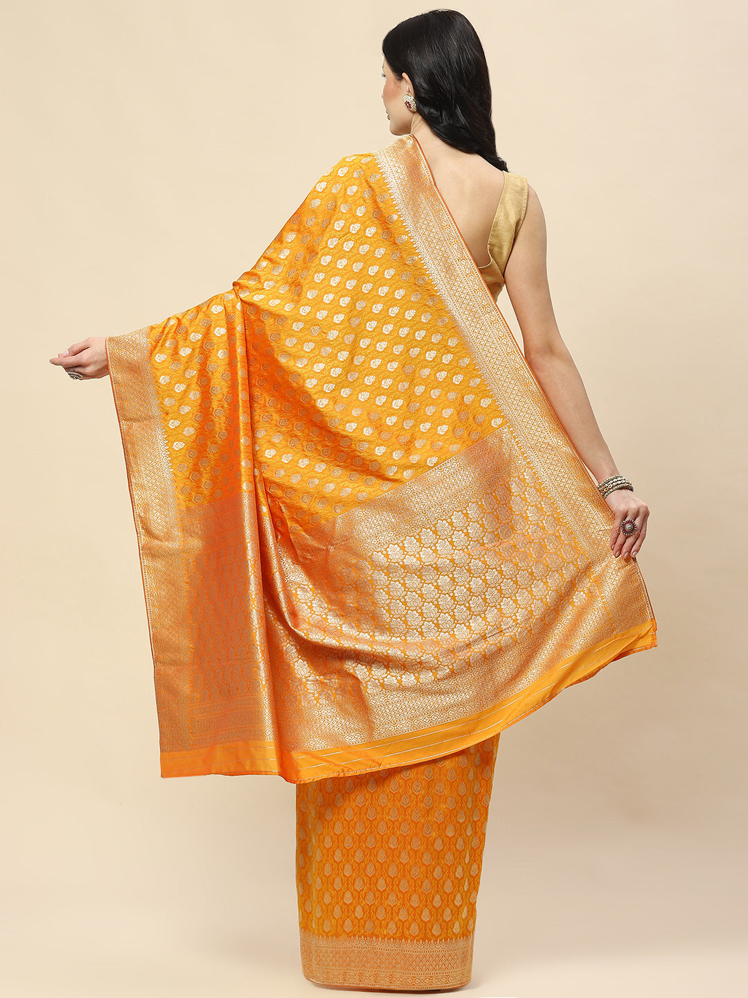 Zari Booti Woven Art Silk Banarsi Saree