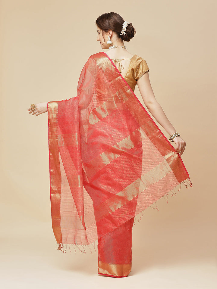 Zari Jaal Cotton Woven Saree