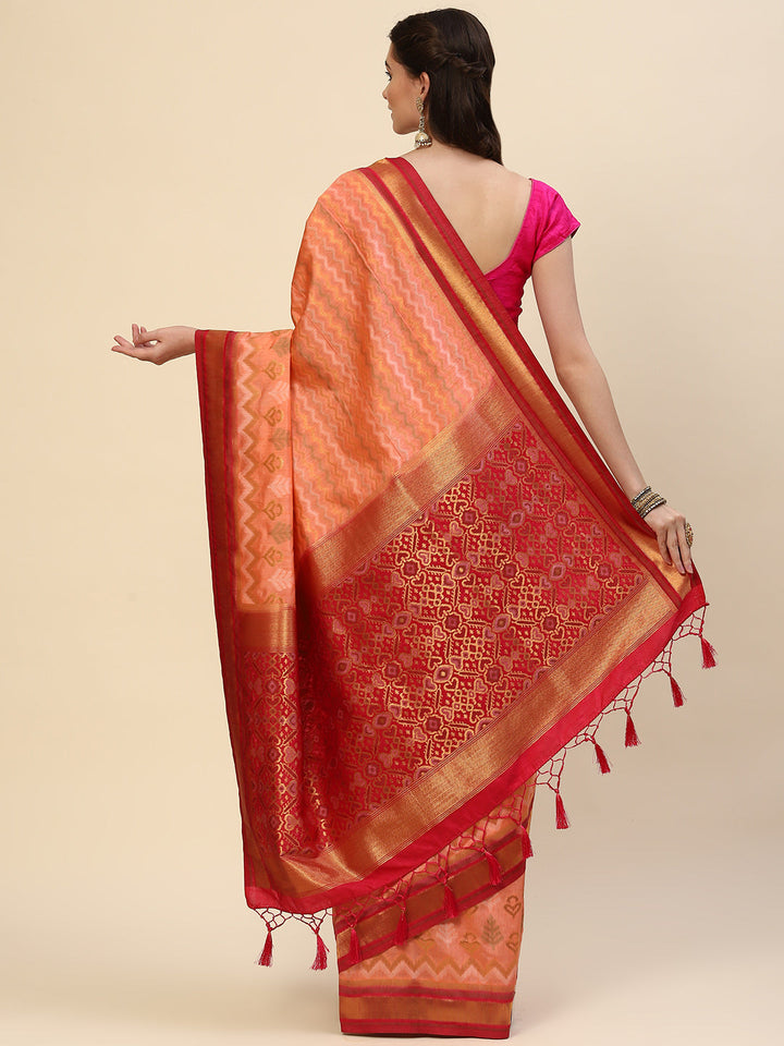 Zari Jaal Handloom Woven Saree