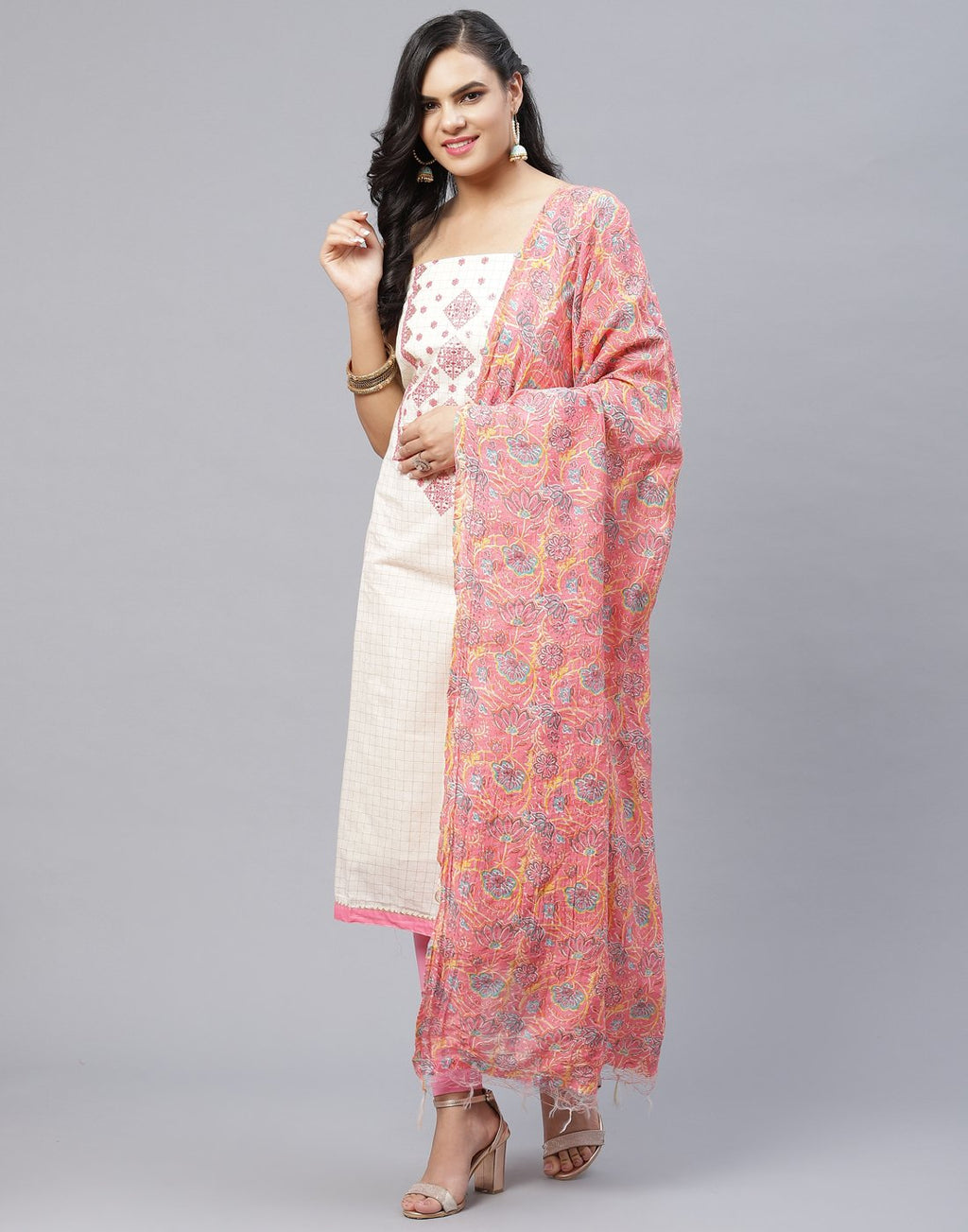 Cotton Embroidered Suit piece