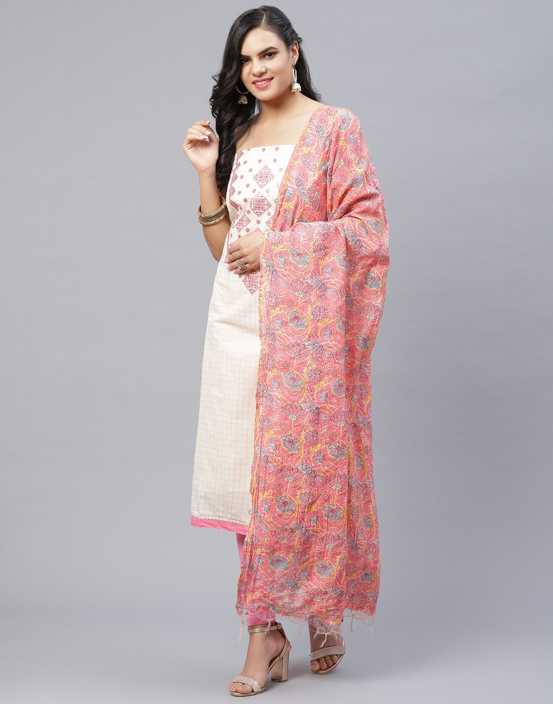 Cotton Embroidered Suit piece
