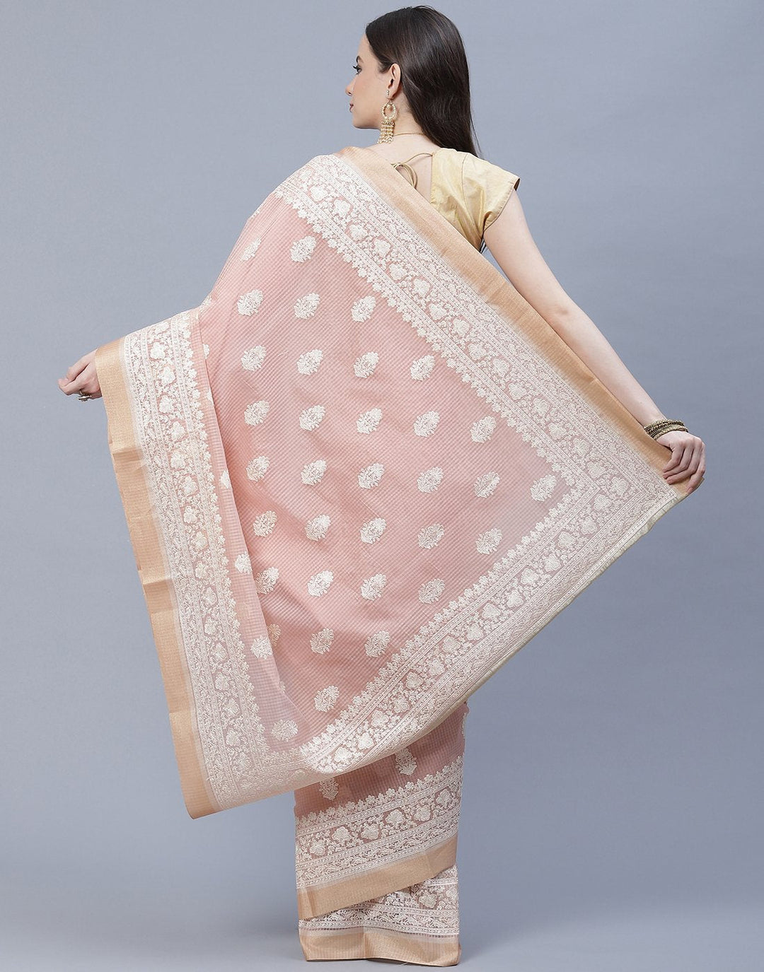 Cotton Embroidery Saree