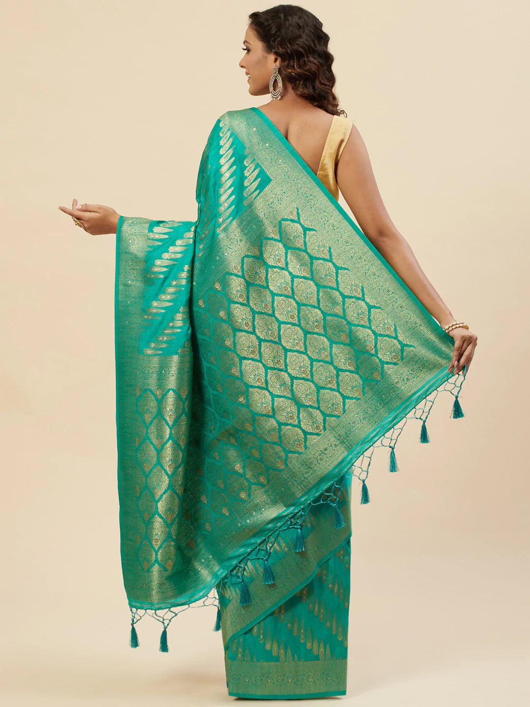 Zari Booti Handloom Woven Saree