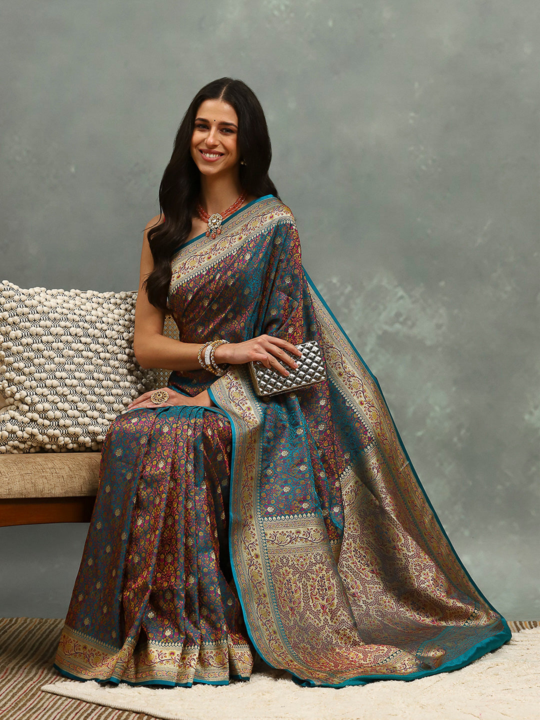 Jamavar Banarasi Woven Saree