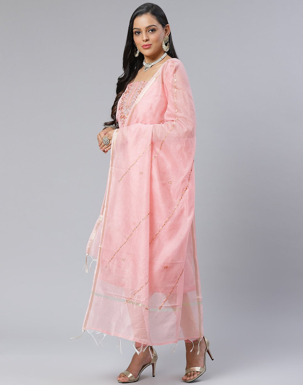 Chanderi Suit Set