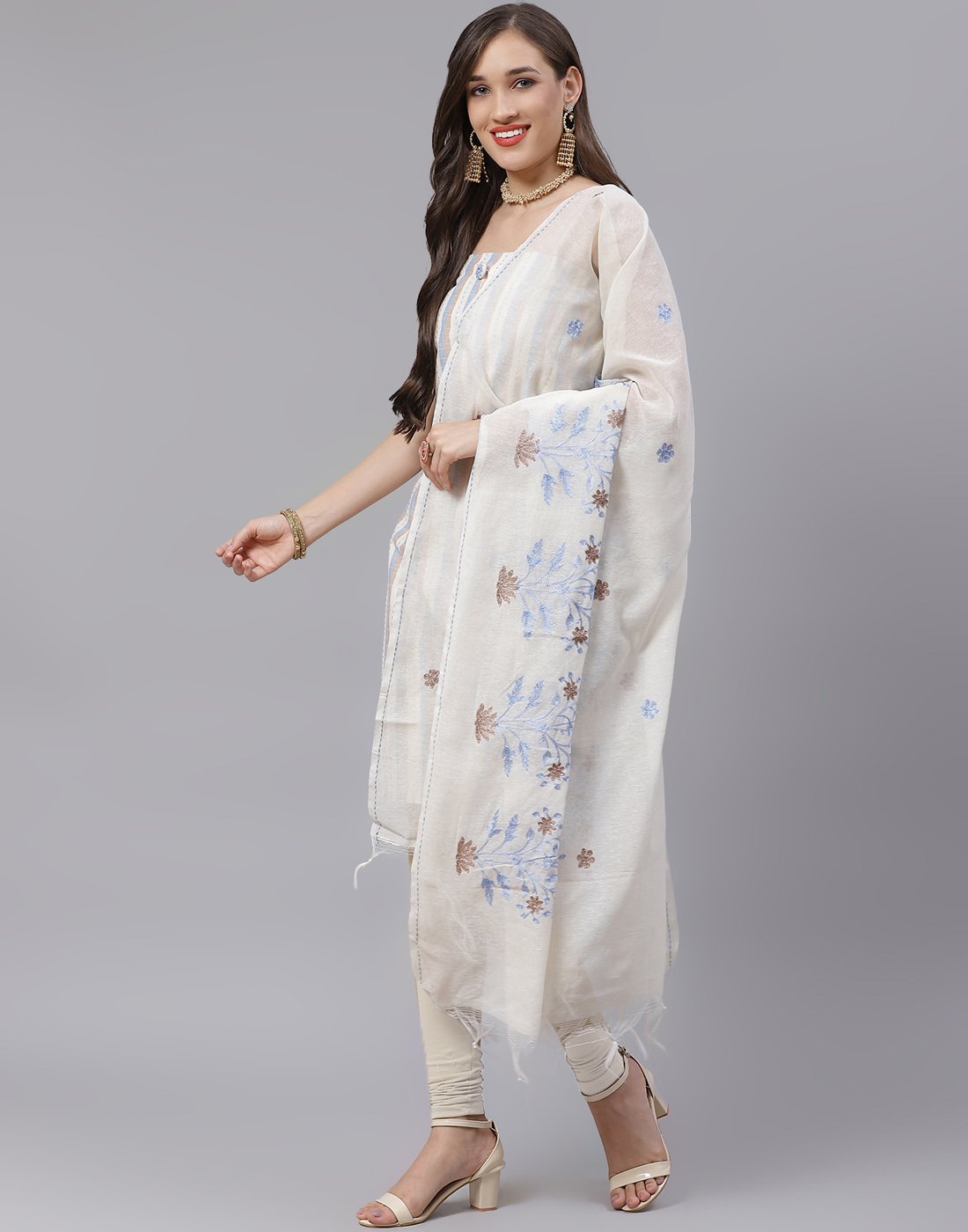 Cotton Embroidered Suit Piece