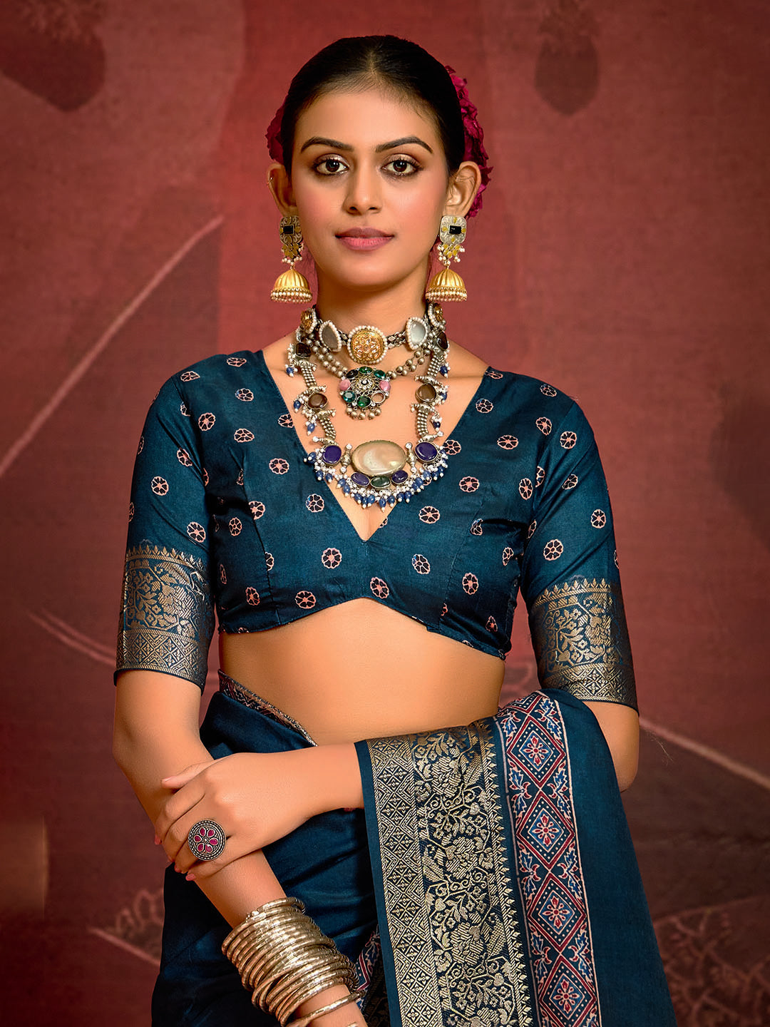 Zari Border Art Silk Saree