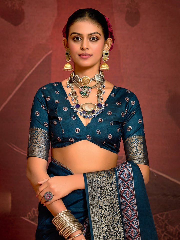 Zari Border Art Silk Saree