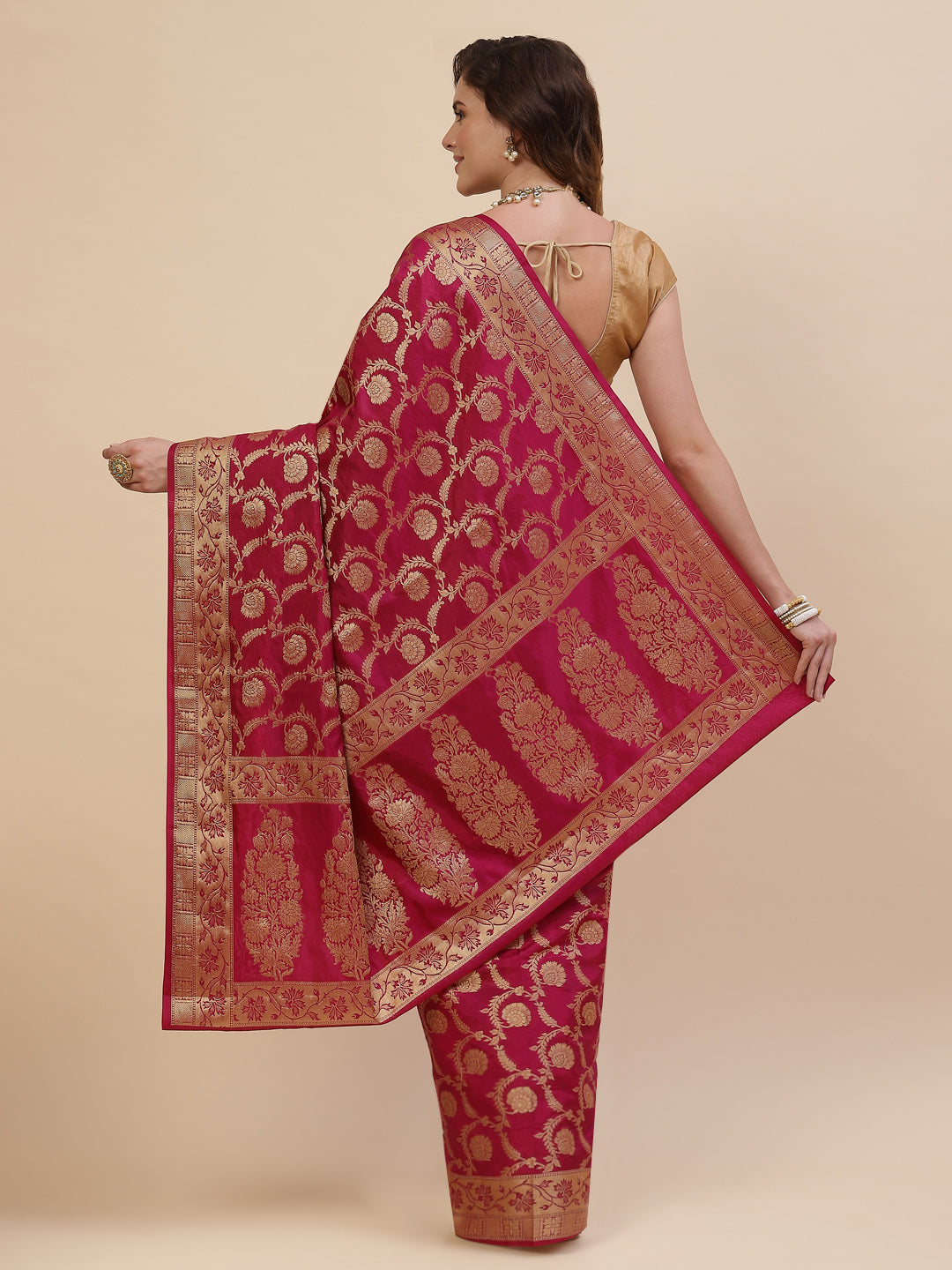 Zari Jaal Cotton Woven Saree