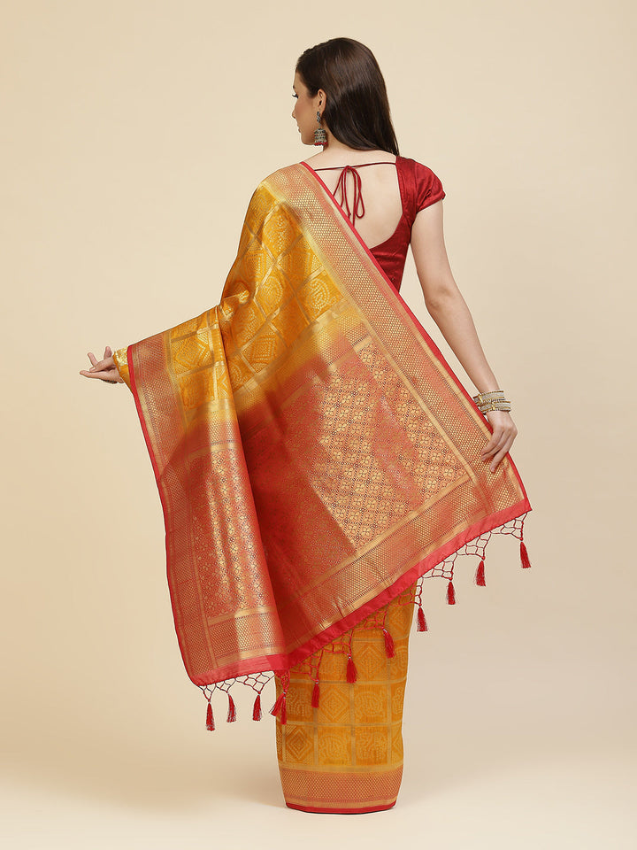 Bandhej Handloom Woven Saree