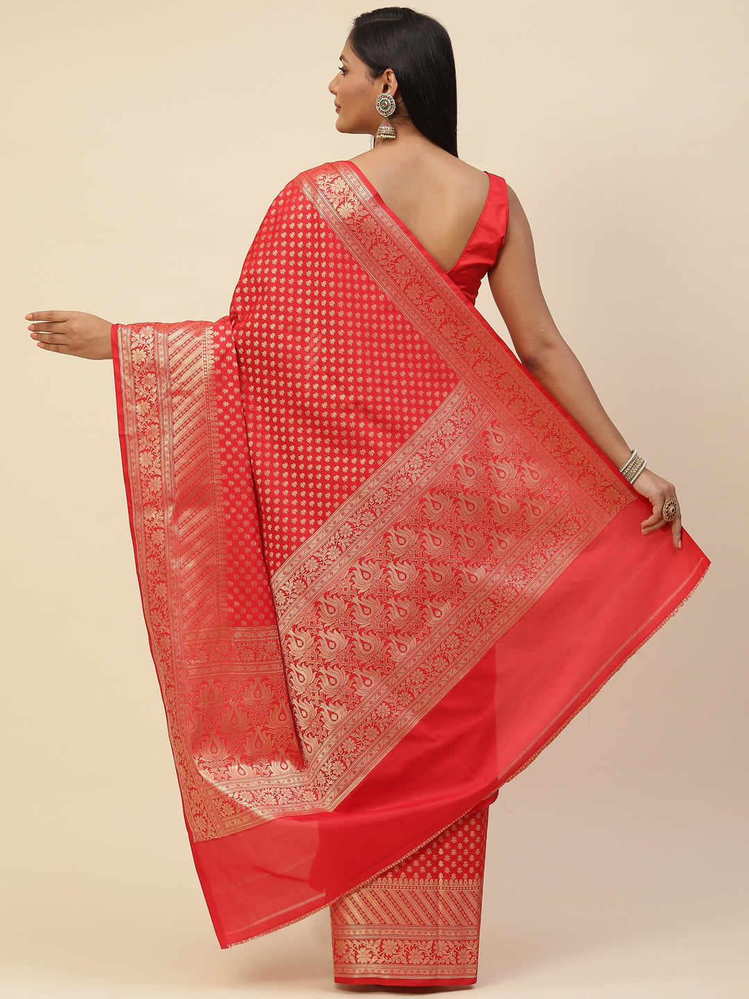 Zari Booti Cotton Woven Saree