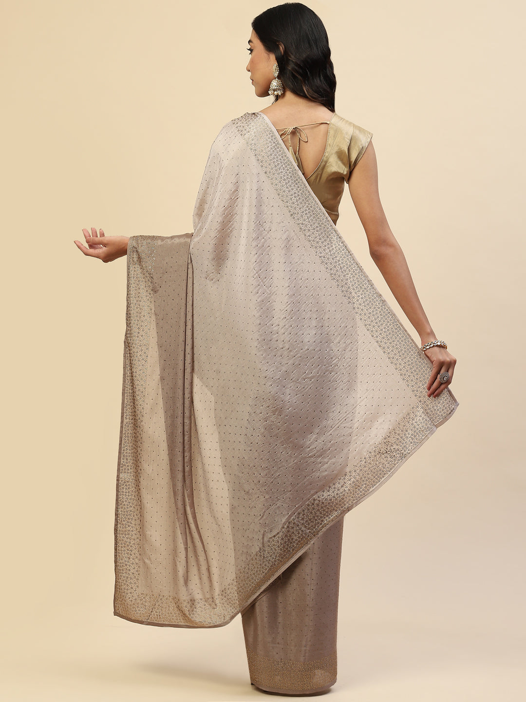 Swarovski Embroidered Chiffon Saree