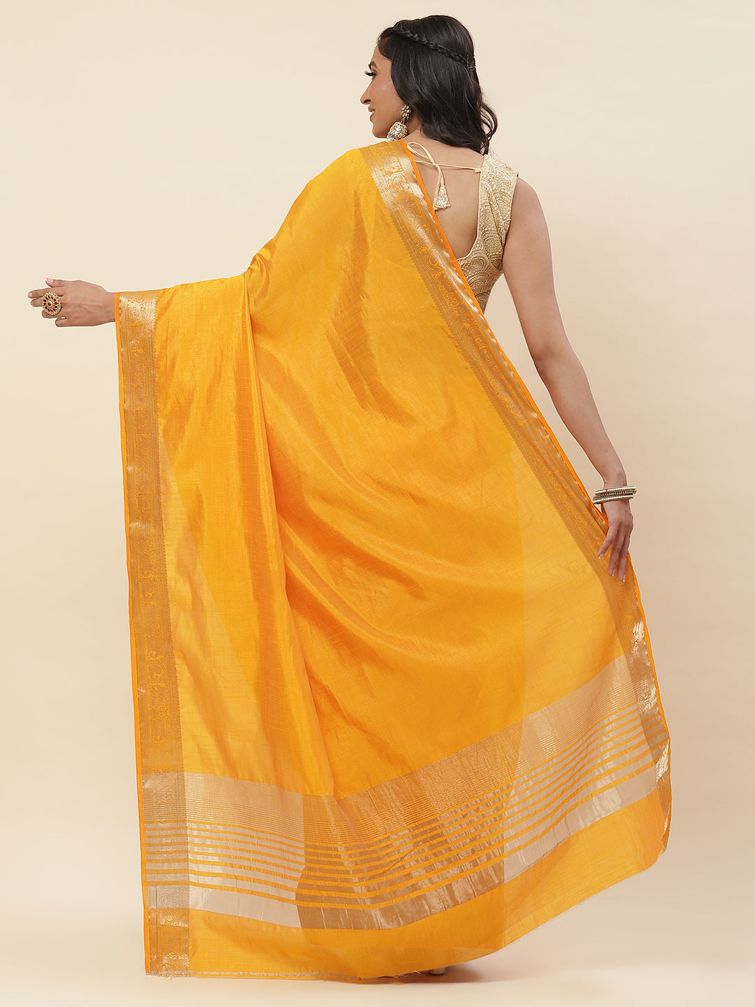 Zari Border Woven Handloom Saree