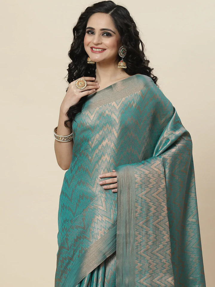 Brocade Zari Jaal Handloom Woven Saree