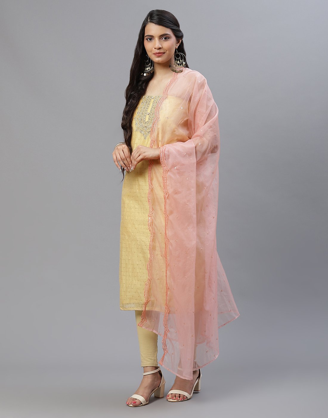 Chanderi Embroidered Suit piece