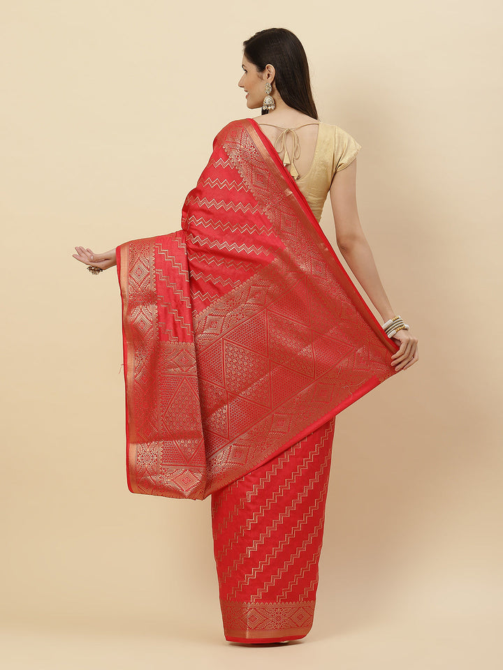 Zari Jaal Art Handloom Woven Saree
