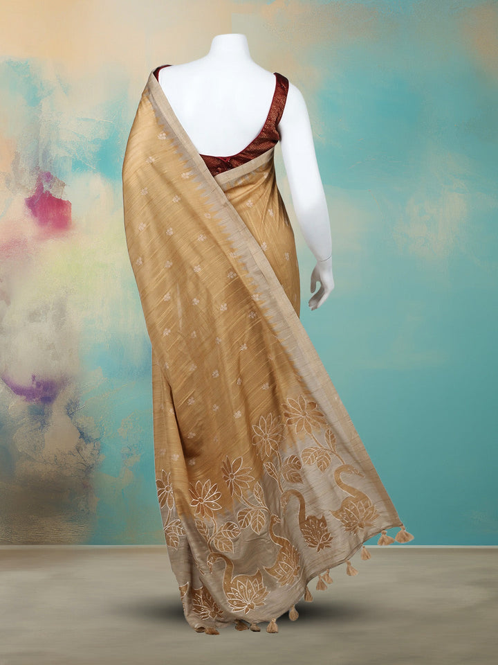 Printed &amp; Embroidered Booti Art Silk Saree