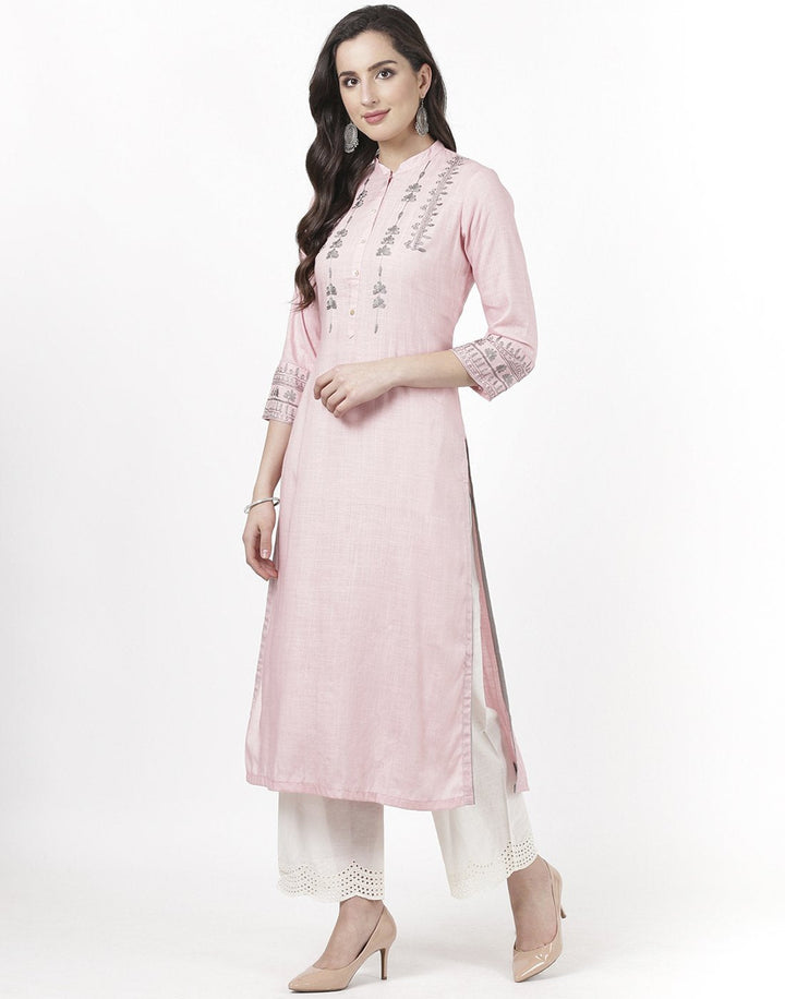Pink Cotton Kurti